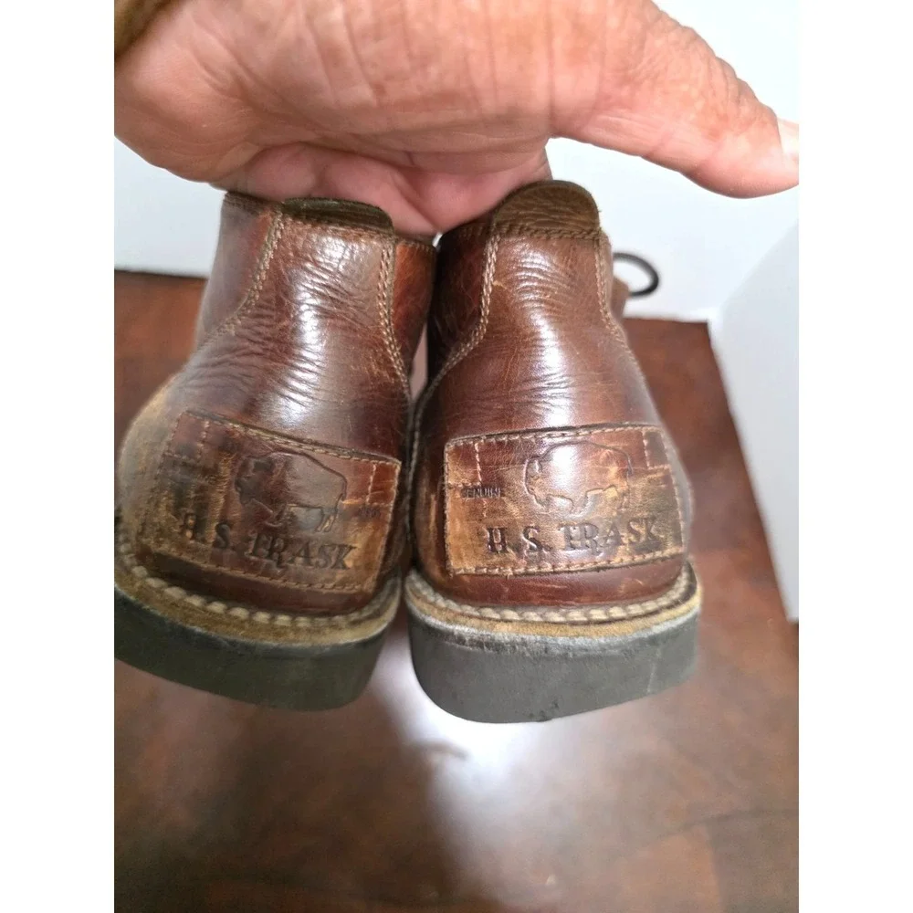 H.S. Trask‎ Men's Brown Leather Chukka Lace-Up Casual Ankle Boots Size 9M